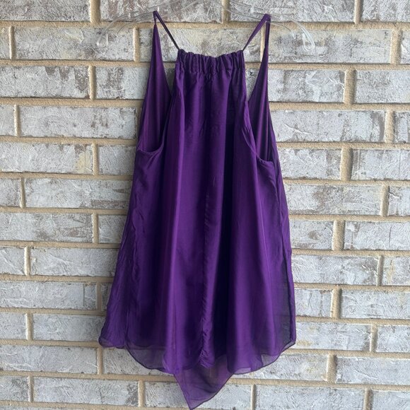 Sofia Sleeveless Silk Blend Layered Tank Blouse Women's Size M (Made in Italy) - Picture 2 of 7